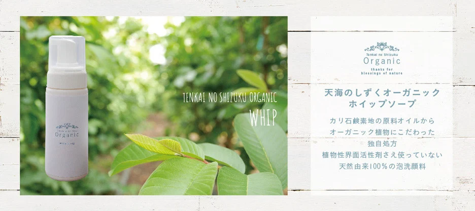 天然原料100％の天海のしずくオーガニック ホイップソープ 150ml×2本 | 泡 洗顔 ホイップ ソープ オーガニック コスメ グアバ 美容 自家栽培 びよう 人気 おすすめ 高知県 南国市