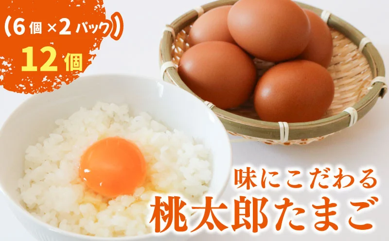 桃太郎たまご 6個入り×2パック | たまご 卵 鶏卵 たまごかけごはん たまごかけ TKG おいしい 赤玉 高級 人気 おすすめ 高知県 南国市