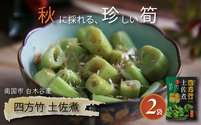 【期間限定】 国産 四方竹 土佐煮 200g × 2袋 (2026年11月～発送) | 筍 たけのこ 竹の子 タケノコ 先行予約 珍味 希少 煮物 鰹だし 醤油 惣菜 常温 高知 南国市