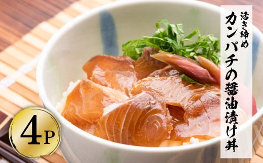 活き締めカンパチの醤油漬け丼（4P）セット