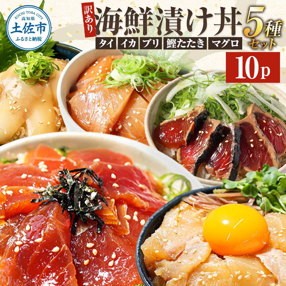 訳あり 海鮮漬け丼（5種×各2P）計10P セット