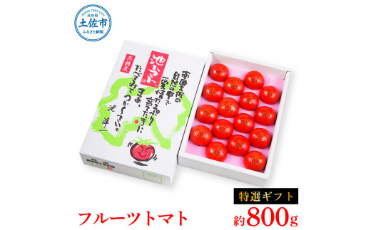 【先行予約】フルーツトマト特選ギフト 約800g <2027年1月〜発送> / 特Aランク トマト フルーツトマト 池トマト 糖度10度以上 高糖度 高知県産 ギフト 箱入り 贈答用 贈り物 健康【池トマト】[BQAG024]