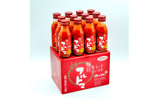 【6回定期便】食塩・砂糖・化学調味料・保存料不使用 トマトジュース 毎日フルトマ レッド 100ml×12本 箱入 / トマト トマトジュース 糖度8度以上 定期コース 6回 ドリンク 飲み物 健康【池トマト】[BQAG039]