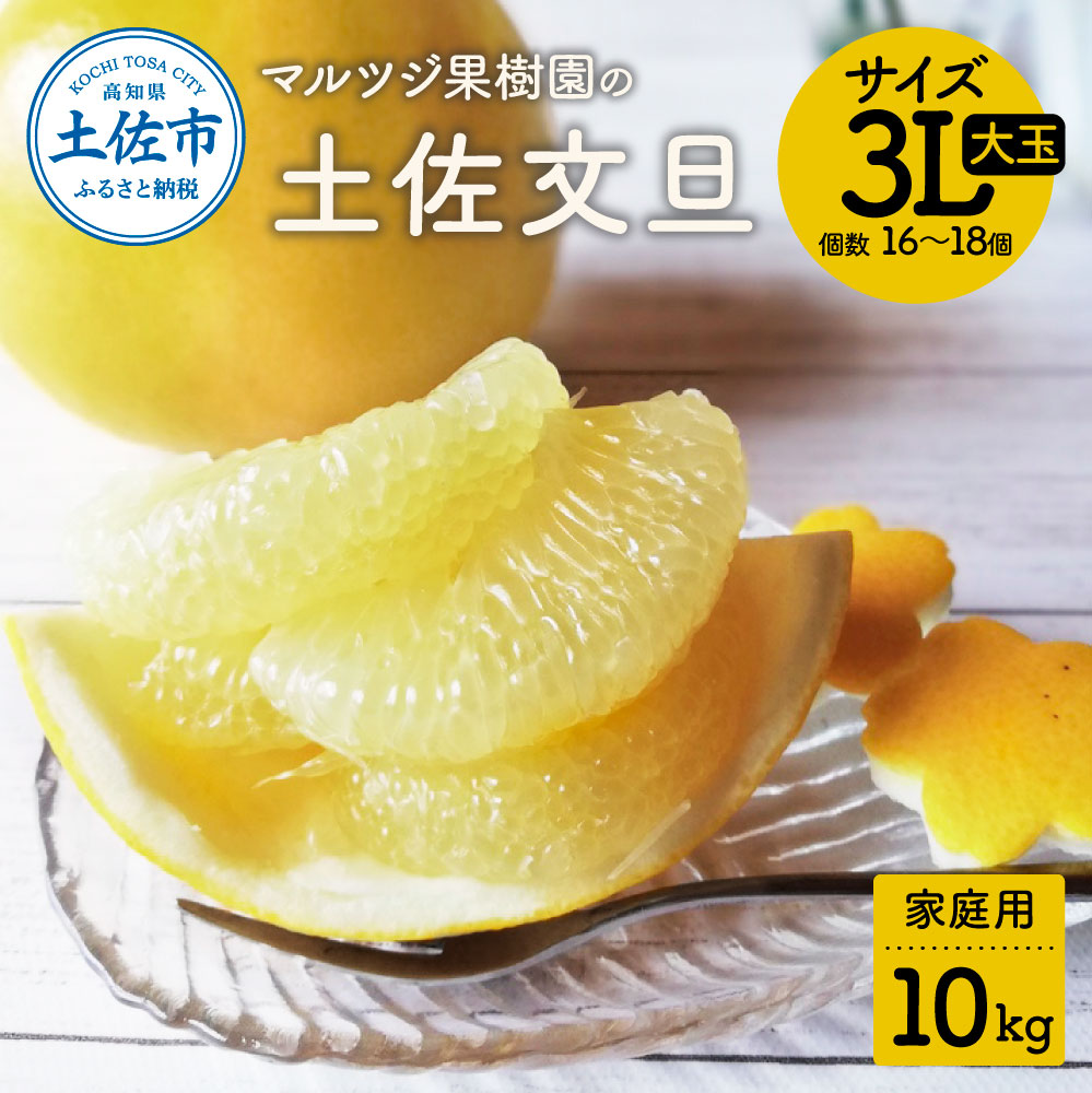 【先行予約受付】文旦 約10kg 大玉 家庭用 サイズ3L 16～18個 産 ご自宅用