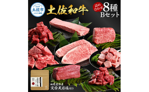 土佐和牛詰め合わせ8種Bセット 長期熟成肉 8種 詰め合わせ セット 田野屋銀象 完全天日塩付き 牛肉 肉 お肉 和牛 国産 牛 赤身 ヒレ カルビ ロース ブロック【株式会社LATERAL】 [BQAU067]