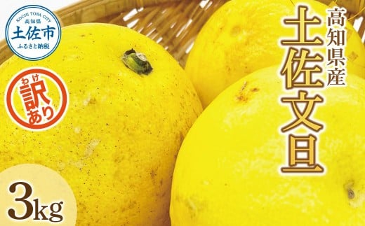 【訳あり】土佐文旦（ぶんたん）家庭用（M～5L）約3kg