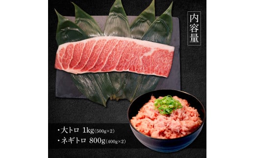 本鮪 大トロ500g ネギトロ400g(200g×2) 