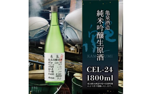 純米吟醸生原酒 CEL-24 1800ml 1.8l 生酒 毎月1本×2回 定期便 お酒 酒 さけ 日本酒 アルコール 生原酒 14度 14% 甘口 フルーティ 食中酒 地酒 亀泉酒造 飲みやすい