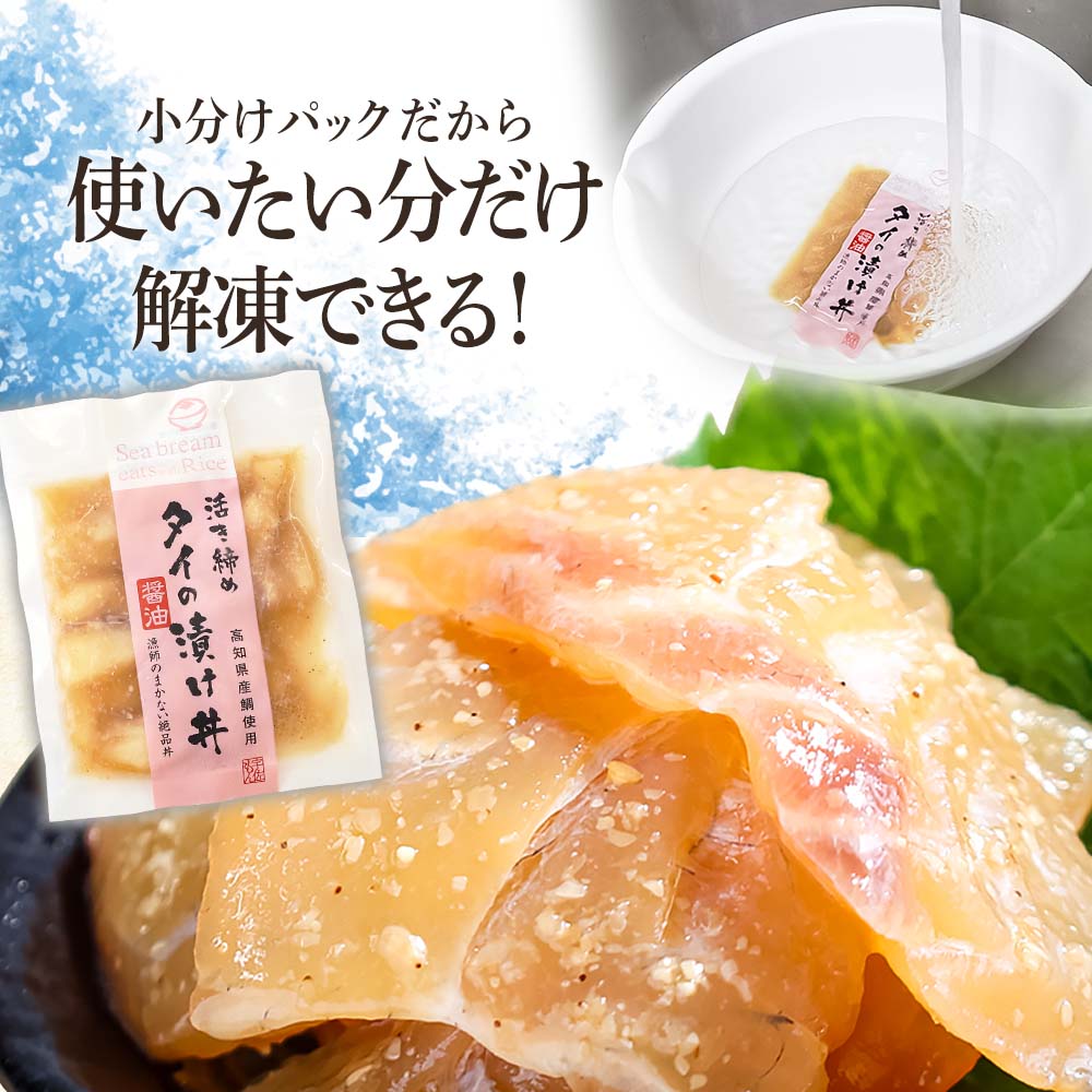 訳あり 活き締めタイの醤油漬け丼 10袋セット 60g