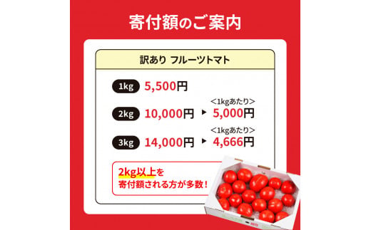 訳あり フルーツトマト 2kg 大小混合 2キロ トマト とまと ふるーつとまと 桃太郎 完熟 糖度8度以上 濃厚 野菜 料理 サラダ マリネ おいしい 新鮮 食品 訳アリ 家庭用 ご自宅用