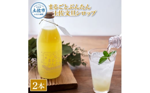 まるごとぶんたん 土佐文旦シロップ 2本セット 360ml 希釈用 ぶんたん ブンタン 柑橘類 蜜柑 フルーツ 果物 くだもの 水割り 炭酸水割り アルコール割り ジュース 果汁 爽やか さっぱり