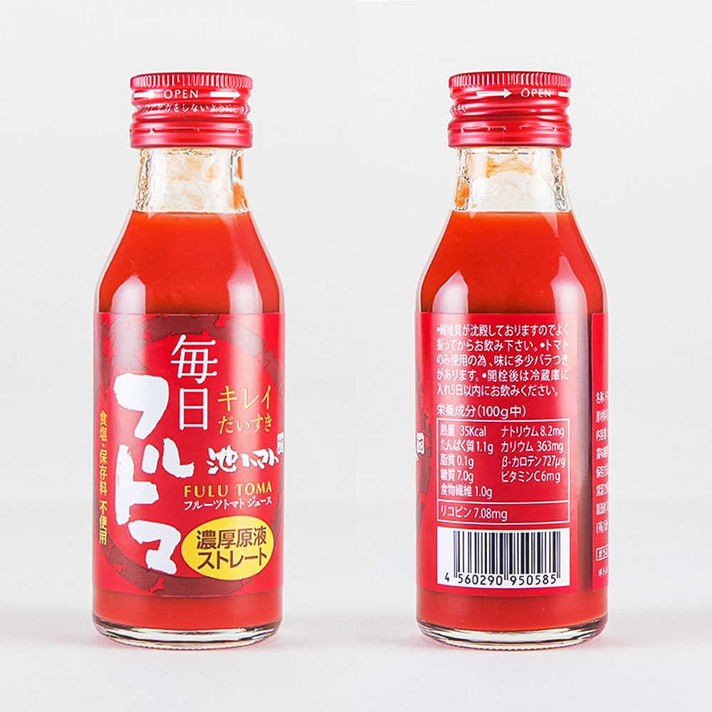 トマトジュース 無塩 無添加100ml 30本箱入 トマト 1本に約5個分のフルーツトマト トマトジュース糖度8度以上 ドリンク 飲み物 健康 美味しい 【池トマト】 [BQAG019]