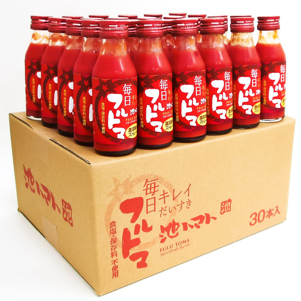トマトジュース 無塩 無添加100ml 30本箱入 トマト 1本に約5個分のフルーツトマト トマトジュース糖度8度以上 ドリンク 飲み物 健康 美味しい 【池トマト】 [BQAG019]