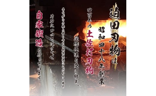 日本三大刃物 土佐打ち刃物 舟行型 万能包丁 16.5cm 白紙2号 迫田刃物 伝統 職人 鍛造 万能 包丁 日用品 プロ 調理 キッチン 手造り 手砥ぎ 高知県 須崎市 しんじょう君 SD042