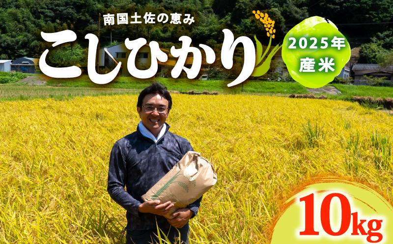 2025年 コシヒカリ 10Kg 産地直送 高知県産 白米 精米 こしひかり 米 常温 配送 ブランド米 国産 米 早場米 人気 天然 恵み 心 高知県 須崎市 SI003