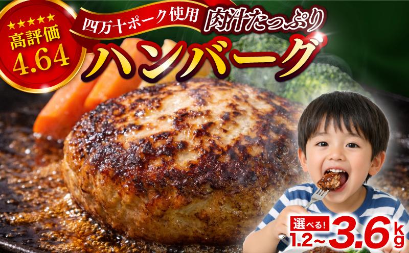 ハンバーグ 四万十ポーク 入り 3.6kg ( 200g × 18個 ) 冷凍 真空 小分け 個包装 肉汁 たっぷり 大容量 大きめ 合挽き 牛肉 豚肉 保存料 不使用 ビーフ ポーク 合いびき肉 挽肉 ジューシー お弁当 おかず 惣菜 晩ごはん 贅沢 ギフト 贈り物 贈答 