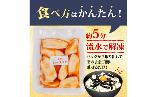 イカ 醤油 漬け丼 15パック セット  烏賊 90g × 15パック 高知県 須崎市 TY061