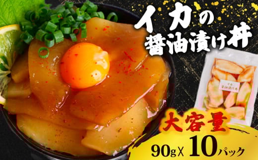イカ 醤油 漬け丼 10パック セット  烏賊 90g × 10パック 高知県 須崎市 TY060