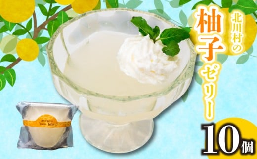 北川村の柚子ゼリー 10個 | 柚子 ゼリー ご褒美 スイーツ デザート おやつ 冷凍 ギフト 贈り物 高知県 須崎市 LF033