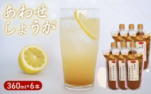 濃縮 生姜 シロップ パウチ 6パック セット 360ml 万能 調味料 生姜 自由自在 あわせしょうが ドレッシング 飲料 調理 ジュース KP009-2x