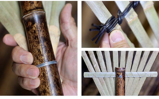 黒竹熊手 竹製品 インテリア DIY ガーデニング 置物 工芸 和風 日用品 掃除道具 レジャー TT120