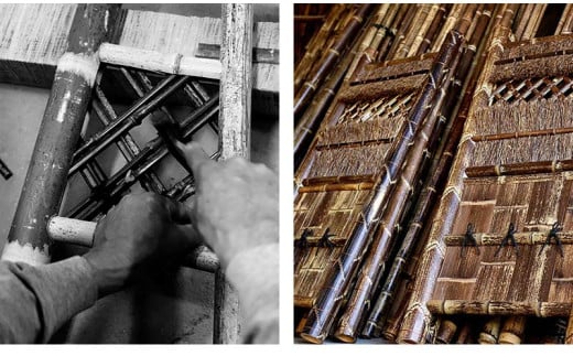 竹垣（虎竹玉袖垣）幅54cm 竹製品 インテリア DIY ガーデニング 置物 工芸 和風 TT102