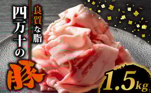 四万十ポークスライス1.5kg | 300g × 5パック セット 豚肉 豚バラ肉 小分け 小間切れ スライス 切り落とし 冷凍 真空パック 簡単調理 細切れ 大容量 肉 高知県 須崎市 TM038