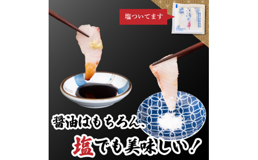 【急速冷凍】 鮮度抜群！カンパチ80g 4枚セットと塩2袋 NS025 勘八 環八 かんぱち カンパチ 塩 海鮮 魚介 瞬間 冷凍 高知県 須崎市