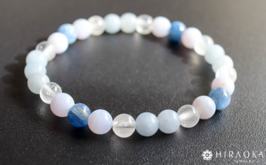良縁を引き寄せれるように♪縁招きパワーストーンブレスレット(縁結び04)･6mm玉 (18.6cm)