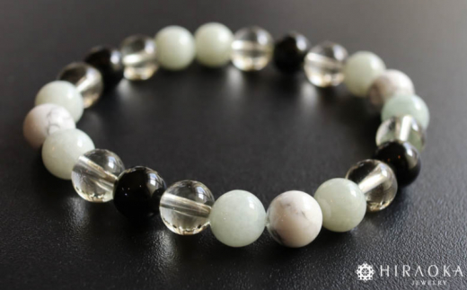 勝利を引き寄せる！試験合格パワーストーンブレスレット(合格祈願04)･8mm玉 (17.6cm)