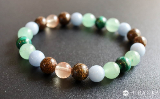 バランスの良い人間関係形成力☆パワーストーンブレスレット(対人04)･8mm玉 (19.2cm)