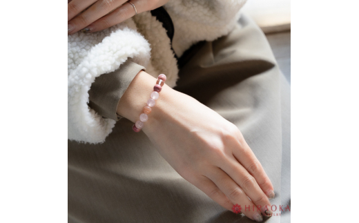  恋縁結びパワーストーンブレスレット女性用(縁結び02)･8mm玉 (19.2cm)