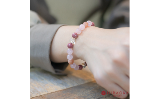  恋縁結びパワーストーンブレスレット女性用(縁結び02)･8mm玉 (18.4cm)