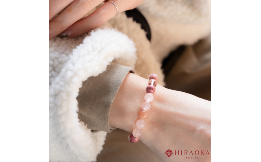  恋縁結びパワーストーンブレスレット女性用(縁結び02)･8mm玉 (17.6cm)