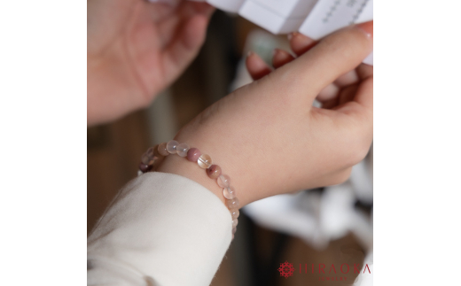 恋縁結びパワーストーンブレスレット女性用(縁結び02)･6mm玉 (17.4cm)