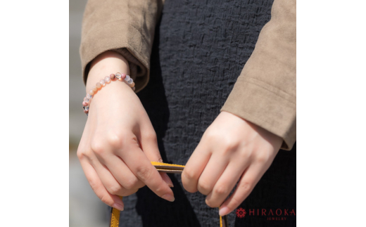 恋縁結びパワーストーンブレスレット女性用(縁結び02)･6mm玉 (16.8cm)