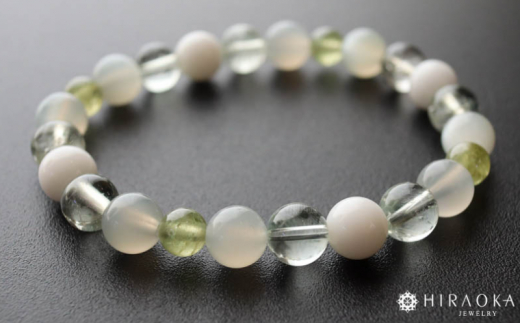 ご縁結びパワーストーンブレスレット(縁結び01)･8mm玉 (18.4cm)