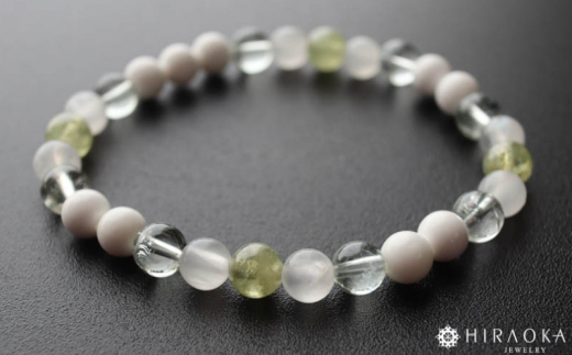 ご縁結びパワーストーンブレスレット(縁結び01)･6mm玉 (20.4cm)