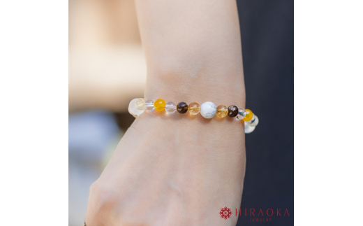 母の日 ギフト プレゼント 人気 たくさんの幸せを手に入れる大開運パワーストーンブレスレット(開運01)･6mm玉 (17.4cm)