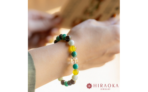 試験当日に最高の状態へ！トントン拍子で逆転合格パワーストーンブレスレット(合格祈願03)･8mm玉 (18.4cm)