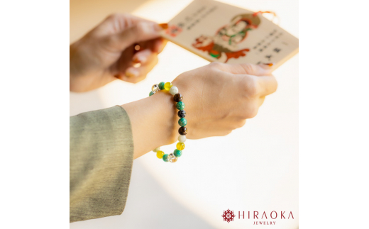 試験当日に最高の状態へ！トントン拍子で逆転合格パワーストーンブレスレット(合格祈願03)･6mm玉 (17.4cm)