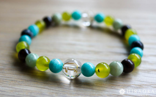 試験当日に最高の状態へ！トントン拍子で逆転合格パワーストーンブレスレット(合格祈願03)･6mm玉 (16.8cm)