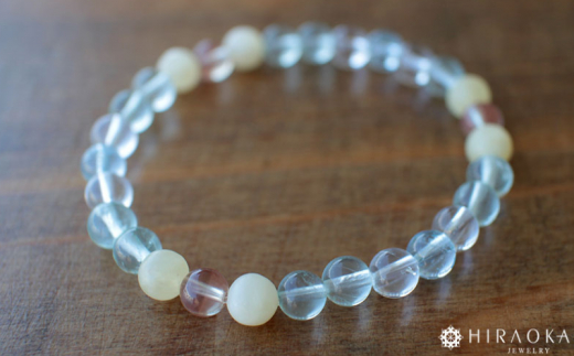 良好な人間関係に恵まれるための対人運パワーストーンブレスレット(対人02)･6mm玉 (18.6cm)