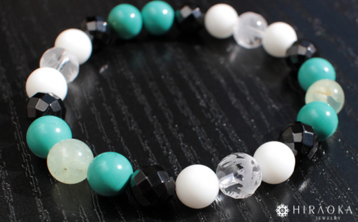 仕事運アップ！パワーストーンブレスレット(仕事03)･8mm玉 (18.4cm)