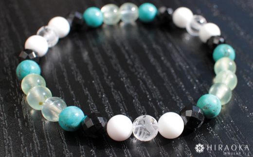 仕事運アップ！パワーストーンブレスレット(仕事03)･6mm玉 (18.6cm)