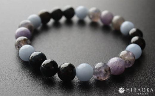 ビジネス運UPパワーストーンブレスレット(仕事01)･8mm玉 (21.6cm)