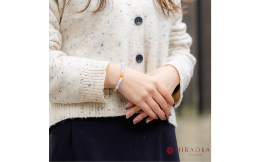 極上黄金ライフパワーストーンブレスレット(金運02)･6mm玉 (19.2cm) 