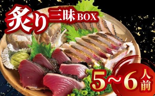 炙り三昧 BOX 2~3種盛り 合計 5~6人前 鯛 タイ イサキ グレ メジナ 刺身 刺し身 炙り 海鮮 魚介 寿司 丼 旬 ご飯に合う コメに合う 米に合う 高級 冷蔵 高知県 須崎市 須崎魚商人組合 GK010