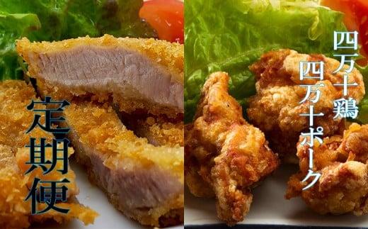 定期便 6回 肉 豚肉 鶏肉 四万十鶏 四万十ポーク 特製たれ漬け トリ ブタ もも肉 むね肉 胸肉 唐揚げ 豚カツ 小分け 高知県 須崎 頒布会 ME1000