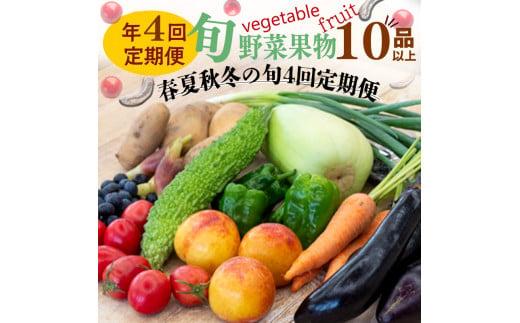 【 定期便 4回 】 野菜 ･ 果物 10 〜 13 種類 セット | お楽しみ やさい フルーツ セット 旬 春 夏 秋 冬 採れたて 新鮮 農家 直送 詰め合わせ 国産 季節 フレッシュ 果物 フルーツ ぶどう いちご スイカ きゅうり ピーマン なす トマト 大根 白菜 頒布会 高知県 須崎市 ME4000
